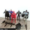 5 Pcs Set - Marvel Avengers and DC Superhero Action Figures Toys For Kids and Boys - Size 11cm. 