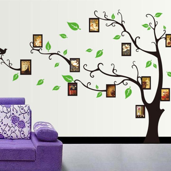 DIY transparent PVC wall stickers AY803A brown tree photo series of ...