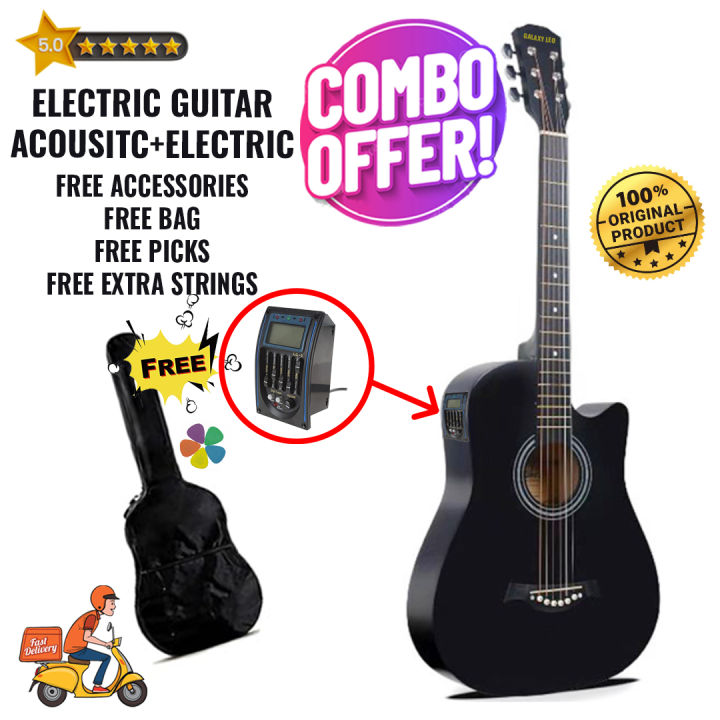 Speaker Guitar - Semi Acoustic Guitar - Acoustic + Electric - New Box Packed