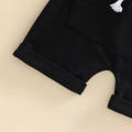 Baby Boys 2Pcs Summer Outfits, Short Sleeve Letter Print T-Shirts + Pocket Shorts Set. 