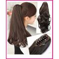 Hair Extension Wig Aloha Soft Hair Claw Clip Pony Tail - Natural Brown. 