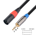 3-Pin XLR Plug To 6.35Mm Plug Adapter Jack Male Plug Stereo Audio Cable Mic Adapter for Mixer Amplifier Speaker. 