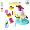 Playdough Ice Cream Parlor Set: Colorful Clay Pretend Play Kit for Kids - Fun and Educational Ice Cream Maker Machine Set with 6 Unique Clay Colors. 