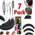 Pack of 7 Hair Tool Set 3Pcs/set Hair Pads Hair Volume Increase Puff Hair Bun Maker for women. 
