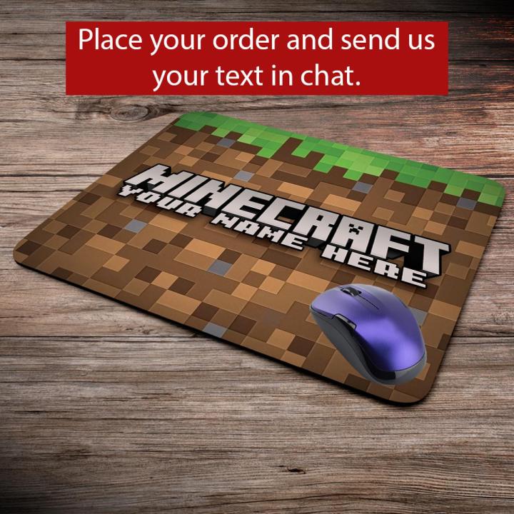 Minecraft Text Effect CUSTOMISE Gaming Printed Mousepad
