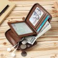 Wallet for Men - Round Zipper Short Wallet for Men. 