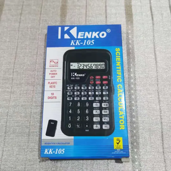 KENKO%20KK-105B%20Durable%20handheld%2010%20digit%20LCD%20display%20electronic%20calculator%20with%20digital%20clock%20With%20Cover%20With%20Battery%20-%20Image%202