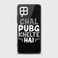 Samsung Galaxy A22 4G Cover - SkinLee HQ Infinity Glass Case (Soft) - Chal Pubg Khelte hai - SKINLEE-584-1-1038-737. 