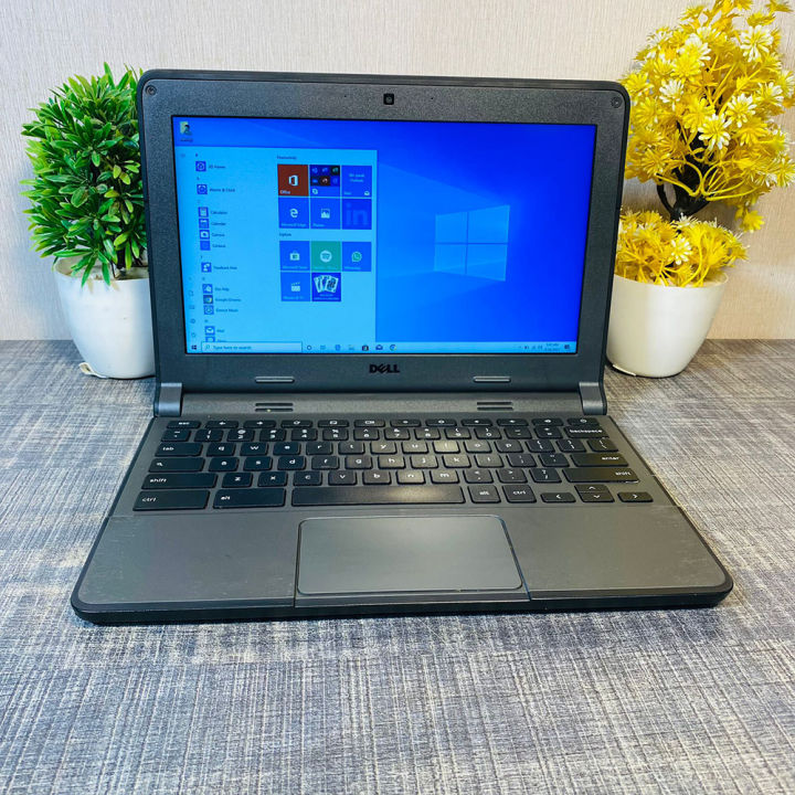 Dell Chromebook 11, Intel Celeron-N2840 Proc, 4GB RAM DDR3L Memory, 16GB eMMC SSD Storage, WINDOWS 10, CHROME OS ,Black