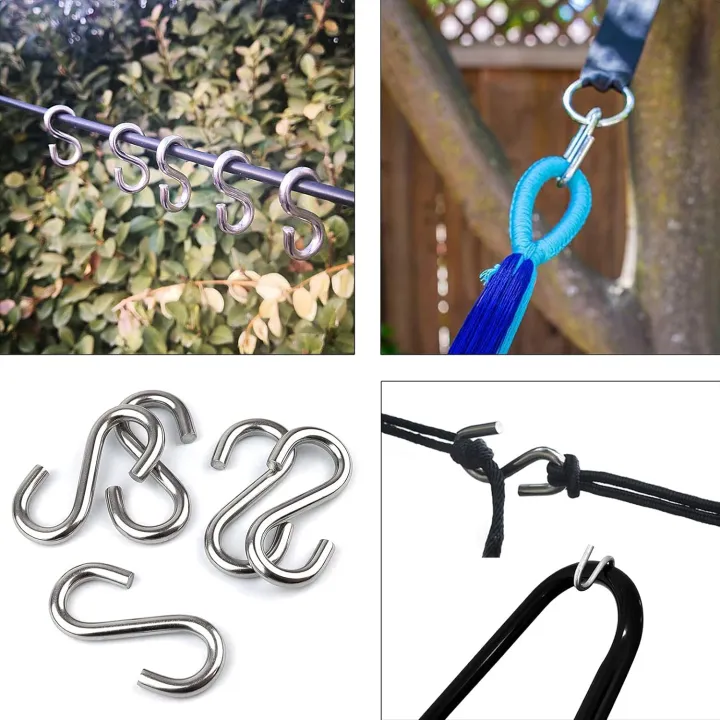 S%20Hooks%20304%20Stainless%20Steel%20Heavy%20Duty%20S%20Hooks%205PCS,%203.2%20inches%20Long%20and%205/16%20inches%20Thick,S%20Shaped%20Hanging%20Hook%20is%20Used%20to%20Hang%20Any%20Objects%20in%20hammocks,%20Swings,%20workshops%20or%20garages%20-%20Image%205
