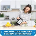 Imported Electric Kettle - 2L, 1500W,  Stainless Steel with Advanced Automatic Switch for Rapid Boiling and Safety quick boiler kettle for tea. 