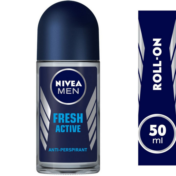 NIVEA MEN Fresh Active Antiperspirant, Masculine Scent, Roll-on 50ml