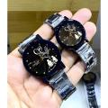2Pcs/Set Couple Watch Fashion Creative Personality Lovers Quartz Watches watch for men watch for girl with box. 