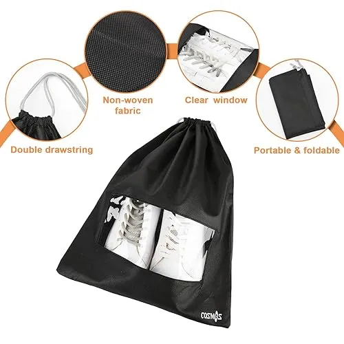 20%20Piece%20Travel%20Shoes%20Storage%20bag%20with%20clear%20window%20non-woven%20with%20PVC%20Bag%20-%20Image%204