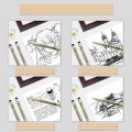Sketch Stationery Set 12 Tip Pigment Liner Pen Sakura Pen Different Tip Liner Micron Ink Marker Pen Compatible Black Needle Manga Markers Needle Pen Painting. 