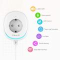 4 in 1 Maxcio Smart Wifi Socket Switch 2200W 10A with 2 USB Ports 2.1A and Smart Lamp, Smart Timer Switch, Smart Wlan WiFi Socket, Intelligent Smart Plug, Compatible with Alexa Google Home, App Control, Timing Function - 4 Switch per Pack. 