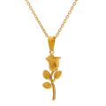 Yhpup Trendy Metal Rose Flower Pendant Necklace 316 Stainless Waterproof Jewelry Collar Necklace. 
