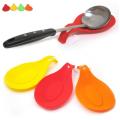 Pack of 2 - Silicone Spoon Rest Heat Resistant Kitchen Utensil Spatula Holder Cooking TooL (MULTI COLOR). 