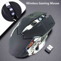 HXSJ T28 Rechargeable Wireless Mouse with 6 Buttons Adjustable DPI, 2.4G Wireless Ergonomic Optical Mouse – Noise Reduction, high Precision Mouse for Laptop/Desktop/PC (Black). 