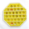 Smiley Emoji Hexagon Pop It Silicone Toy - 5 inches. 