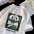 So Cute Baggy 100% Gentle Women Oversize Cotton Cartoon T-Shirt Kemeja-T.