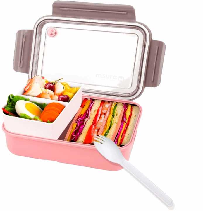 MSURE%20Bento%20Box%20Lunch%20Box%20and%20Kids,%20Adults,%20Takeaway%20Plastic%20Lunch%20Box%20and%20Food%20Storage%20Box,%203-Compartment%20Bento%20Style%20Food%20Container%20-%20Image%204