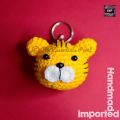 Imported crochet keychain - handmade / handwoven / amigurumi keyring /key chain - girls fashion / bag hanging accessories - snowman, tiger, minion, puppy, giraffe, owl, rabbit, hello kitty, ladybug, monkey, heart. 