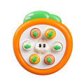 Children's creative handheld whack-a-mole game machine cartoon little yellow duck dinosaur animal whack-a-mole decompression small toy. 
