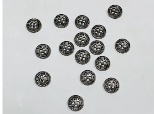 "Premium Metal Buttons for Shirts, Blouses, and DIY Crafts - 2/4 Hole Round, Decorative, Fancy Gents & Ladies Buttons for Clothing, Jackets, Suits, and More | Wholesale Metal Sewing Buttons for Men & Women’s Apparel, Vintage & Antique Gents Fancy Button