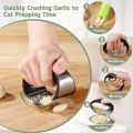 Garlic Press, Manual Garlic Press Rocker with Handle, Stainless Steel Garlic Crusher Masher, Ginger Garlic Chopper Kitchen Gadget Tool Garlic Cutter, Hand Press Tool for Garlic Paste. 