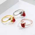 New Trendy Fashion Women Korean Rose Flower Adjustable Stylish Finger Rose Flower Ring For Girls Wedding Engagement Jewelry Gift | Birthday Gift, Rose Jewelry | Golden/silver/rose gold multicolor rings By HACHEM MALL. 