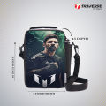 Traverse  Messi Lunch Bag with option to carry water bottle- Digitally printed and manufactured by  Bags hand bag for girls bags for girls. 