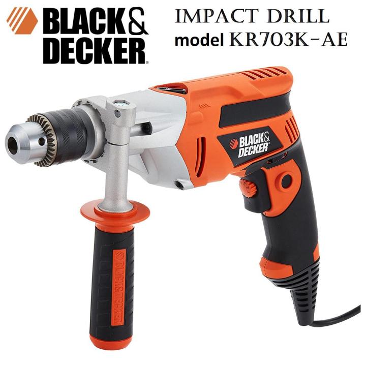 Black & Decker Impact Hammer Drill Machine 710 Watts 13mm - KR703K-AE Original
