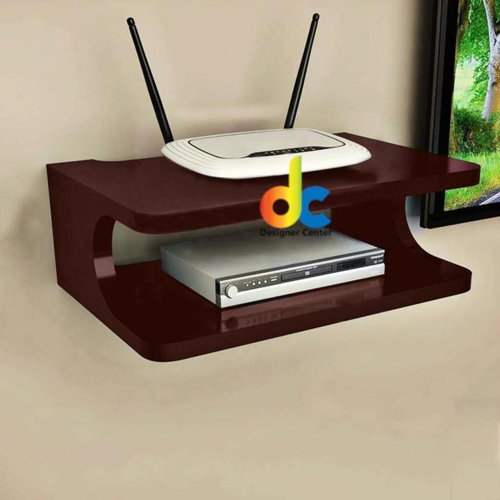 2 Layers Wall Mounted Shelf For Wifi Router, Phone, Decorative Items