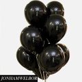 BLACK METALLIC CHROME BALLOONS PACK ( PACK OF 50 BLACK BALLOONS ). 