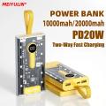 Original Zeono 10000mAh / 20000mAh [22.5w+22.5W+20W PD] 66W Power Bank Punk Power Bank Large Capacity Super Fast Charging Portable Charger for iPhone Sumsung [Auto Id Power Bank] With LED light. 