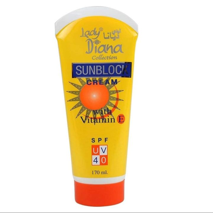 Lady Diana SPF UV 40 Sunblock and Whitening Lotion for Face and Body | 170ml