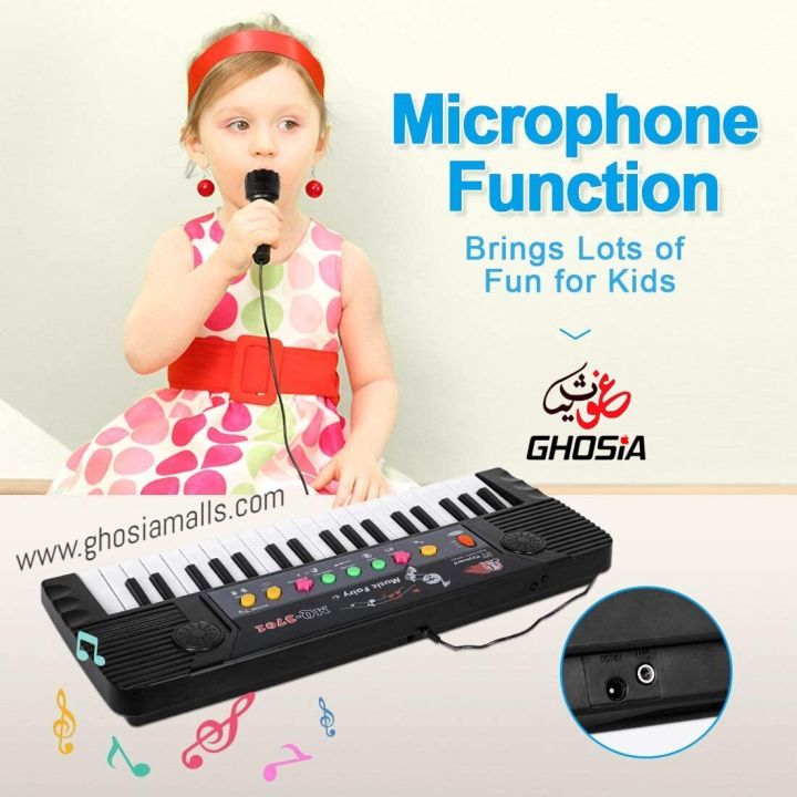 Electronic Piano Keyboard with Mini Microphone- 37 Keys Portable Keyboard Educational Musical Toy Interactive Teaching