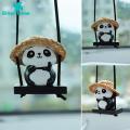 Panda Car Accessories Colorful Car Panda Pendant Stylish Swing Ornament for Car Interior Animal Mirror Hanging Accessory Long-lasting Vibrant Colors Southeast Asian Buyers' Favorite Color Matching. 