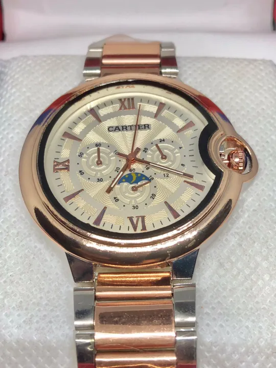 Cartier%20Mens%20Watch%20Roman%20Symbols%20chain%20straps%20Silver%20Gold%20Watch%20-%20Image%203