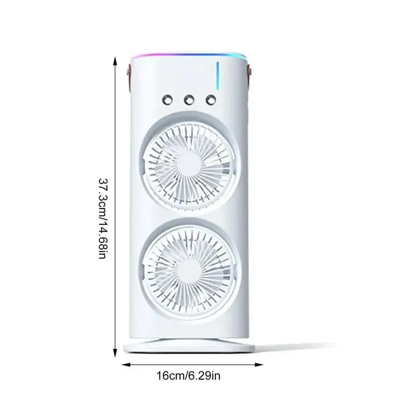 Rotating In Fan Air Cooler with Ice Remote Control with Humidifier  Night Light Mist Fan Remote Control RGB Lights Mist Fan Portable Air 