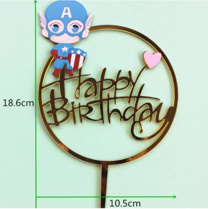 Captain%20America%20Happy%20Birthday%20Acrylic%20Cake%20Topper%20-%20Image%203