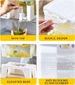 3.5L Drinks Dispenser with Dual-Use Stand, Juice Dispenser Fridge Water Dispenser, Juice Container Plastic Milk Bottle Dispenser for Making Teas and Juices. 