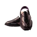 Norozi Chappal For Mens - Handy Kraft Genuine Leather - Original Norozi - Handcrafted Quetta Chappal – Sandal for Men - Handmade Sandals – Branded Shoes for Men – Crocodile Design - New Design Black Color. 