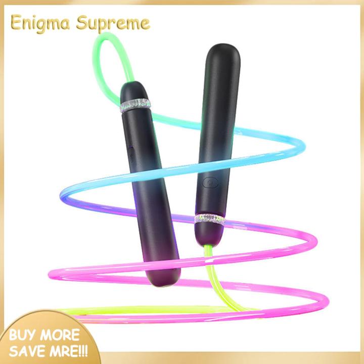 Enigma- Children Jump Rope Color Changing Led Jump Rope Usb Rechargeable Fitness Training for Kids Adults Tangle-free Light-up Skipping Rope 280cm