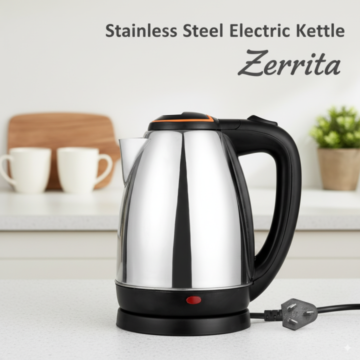 Electric Kettle - stainless steel body - automatic instant heating - 2.0 Liter - 1500 Watts - water boiler - high quality - kettle for tea - for Daily Kitchen Use - Essential Kitchen Appliance - electric kettle