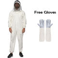 Beekeeping Suit with Leather Gloves. 