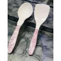 Spoons / Rice & Curry Spoons / Set of 2 Dish & Donga Serving Spoons (1 Rice Spoon + 1 Salan / Curry Spoon). 