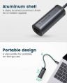 RAMPOW Type-C to RJ45 Gigabit Ethernet LAN Adapter for MacBook Pro/Air / iPad Pro (RCB39). 