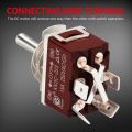 1 【HOT】 Waterproof Reverse Polarity Toggle Switch 12V 30A DC Motor Control RV Power Jack Momentary Switch (ON)-Off-(ON) DPDT 3 Position. 